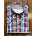 100% Cotton Men's Long-sleeve Shirt Plaid Lapel Shirts